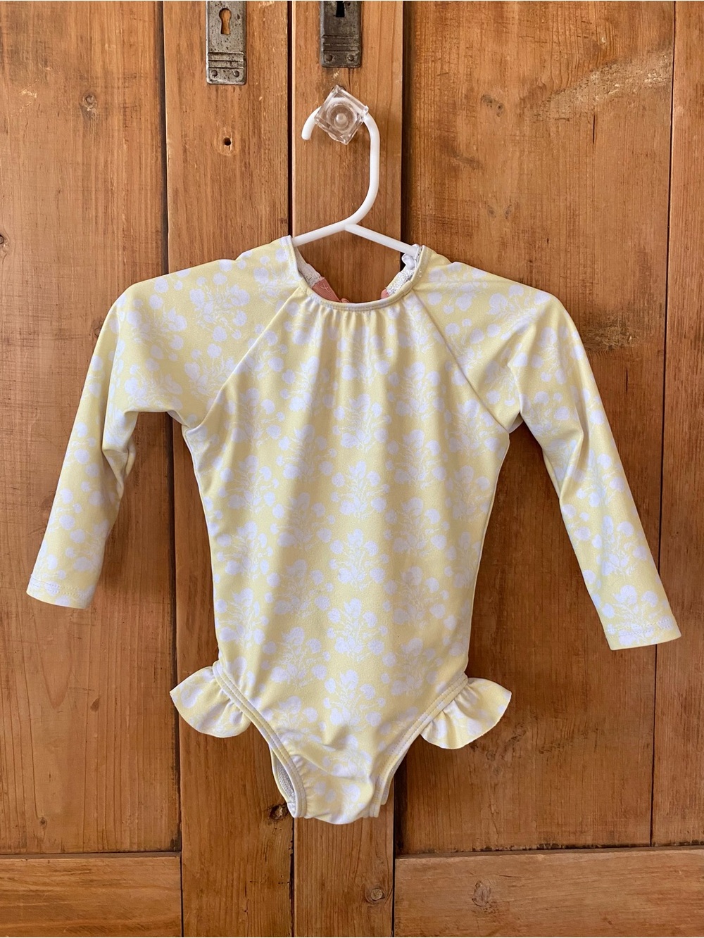 Lemon Floral Minnow Baby Girls Rash Guard